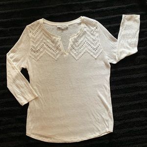 Gerard Darel white shirt with lace detail
